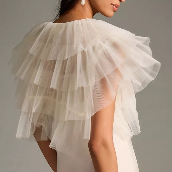 Anthropologie Ruffle Capelet - Picture 2 of 7